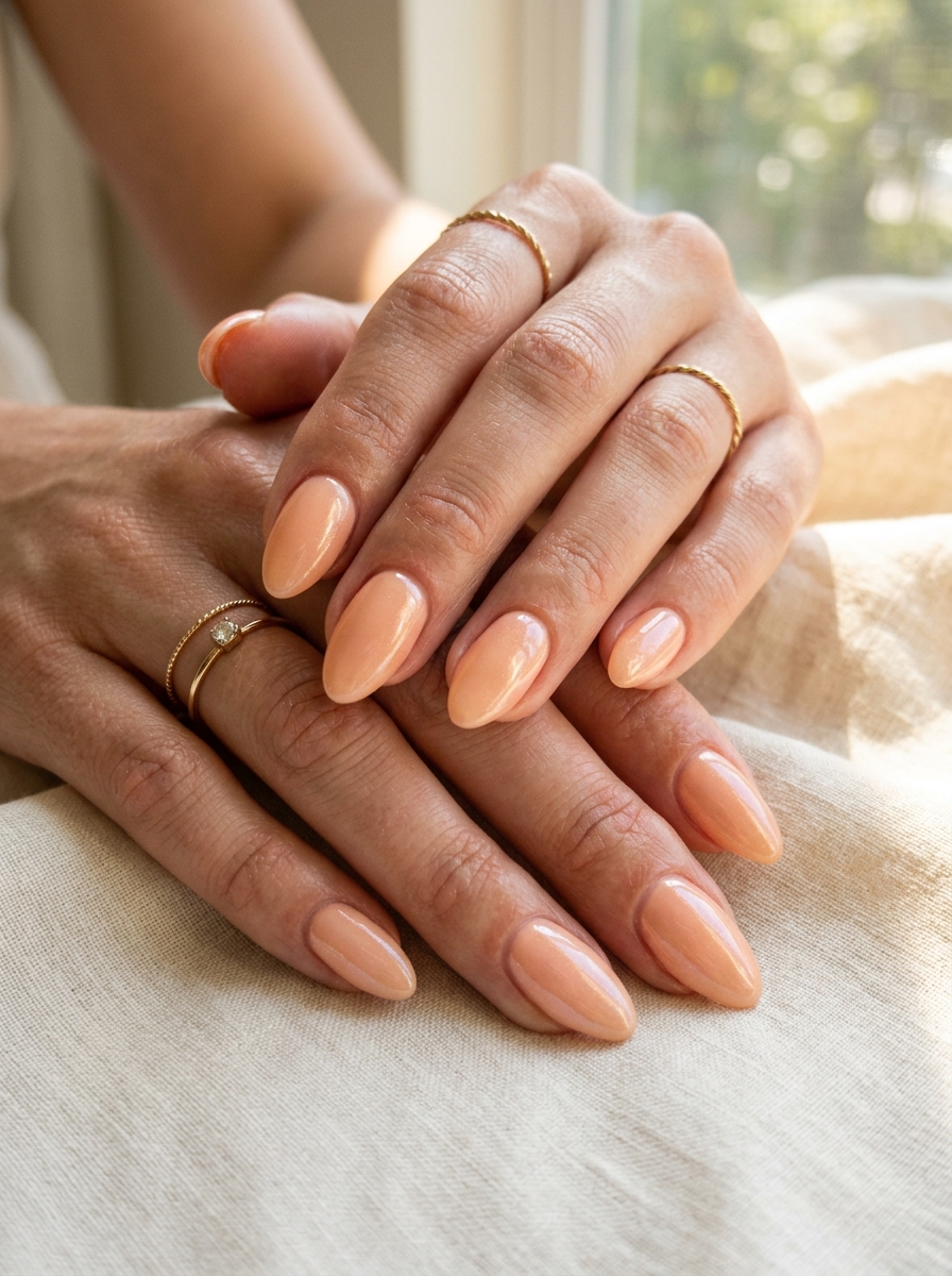 Apricot Glaze Nails